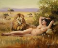 lion and nude